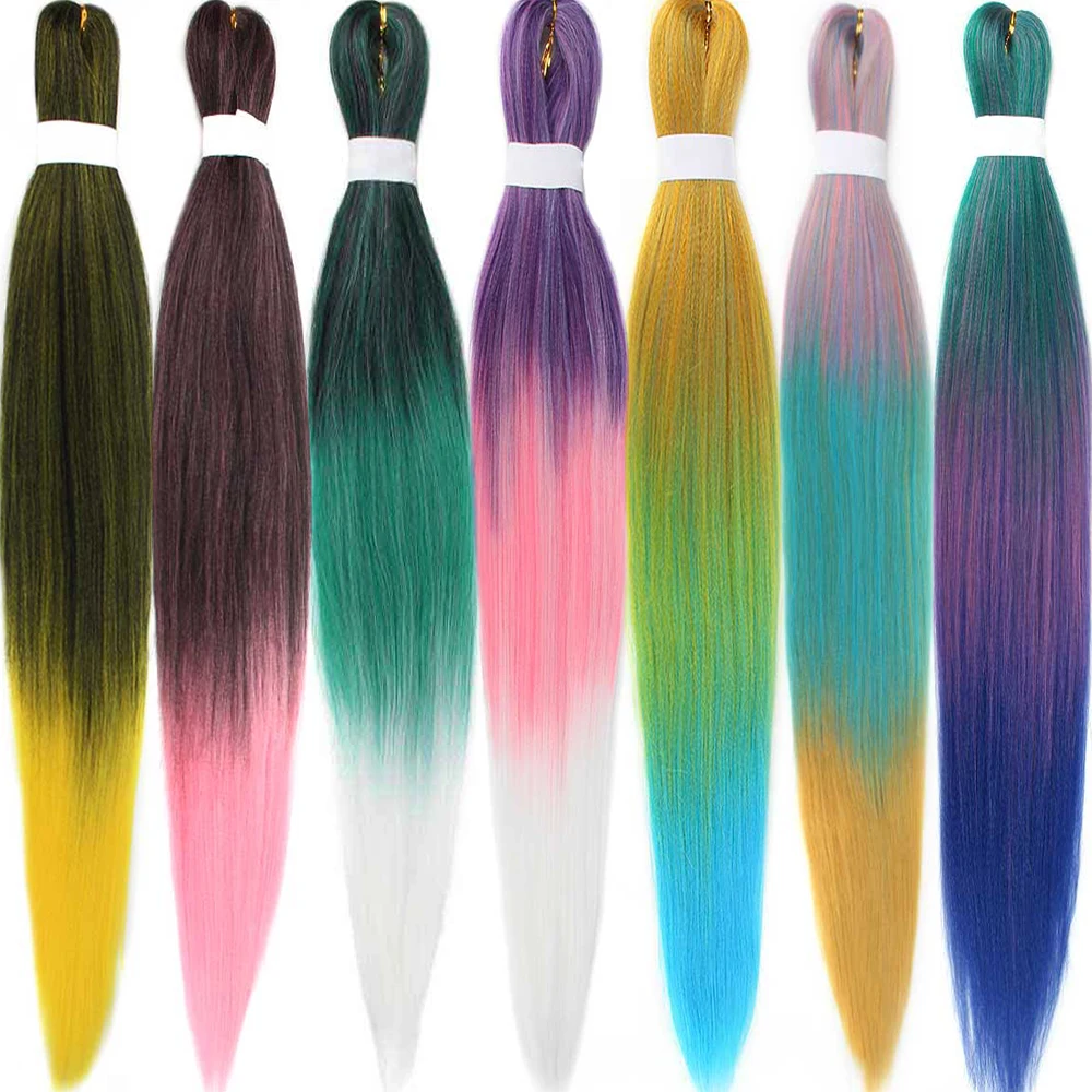 

Pageup Ombre Jumbo Braids Pre Stretched Easy Braid Synthetic Crochet Hair 20" Low Temperature Fiber Braiding Hair Extensions