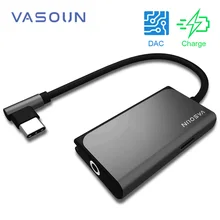 VASOUN Type C 3 5 Jack Earphone USB C to 3 5mm Headphone Adapter Fast Charge 2 in 1 AUX Audio Jack Adapter Cable Jack Converter