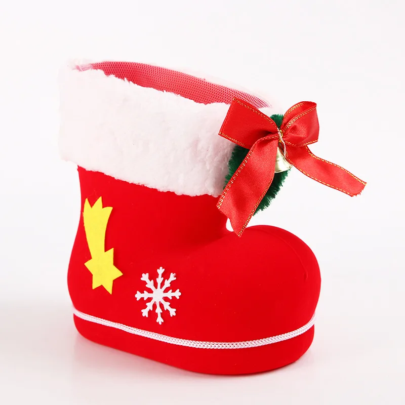 Счастливого Рождества ботинок для конфет подарки Рождественские украшения для дома Рождественский чулок натальный Декор Новогоднее украшение - Цвет: large Candy boots