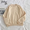 Jielur New 9 Colors Pink Green O-neck Hoodies Women Winter Autumn Pullover Sweatshirt Female Pure Color Loose Tracksuit M-XXL ► Photo 3/6