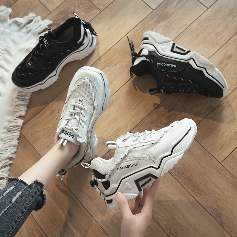 

shoes woman platform sneakers trainers women chaussures femmes automne ladies wedge chunky runway 2018 casual fall winter