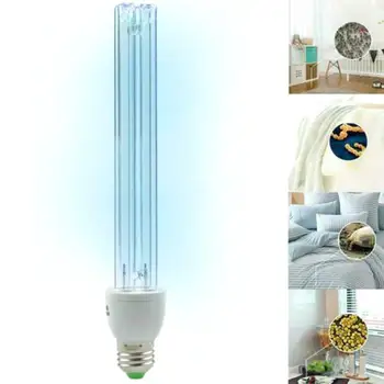 

E27 UVC Ultraviolet UV Light Tube Bulb Disinfection AC220V Lights Ozone Germicidal Bulb 15-20W Sterilization Mites Lamp Lam Y0Q6
