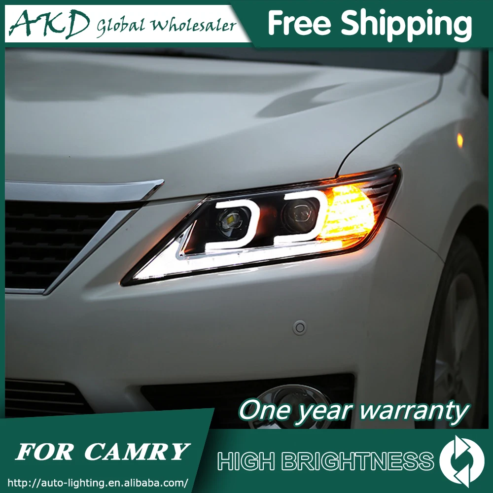 AKD автомобильный Стайлинг для Toyota Camry светодиодный фары 2012- Camry V50 фары DRL Биксеноновые линзы Высокий Низкий луч парковка противотуманная фара