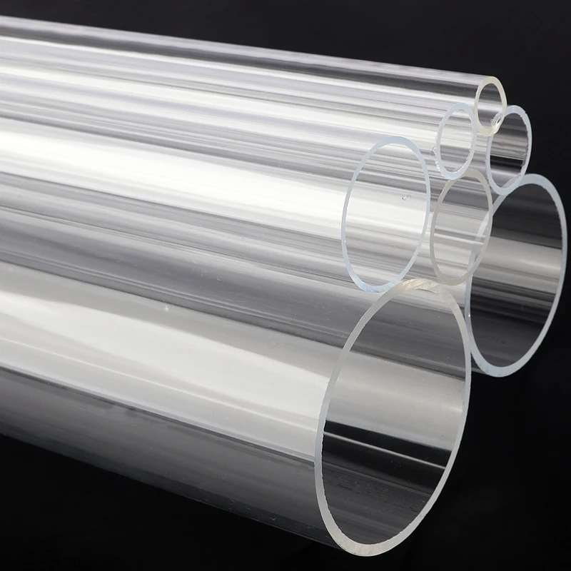 3pcs 25/50cm O.D 16～50mm Fish Tank Aquarium Clear Acrylic Tubo Transparent Plexiglass Tube DIY Accessories Drain Pipe