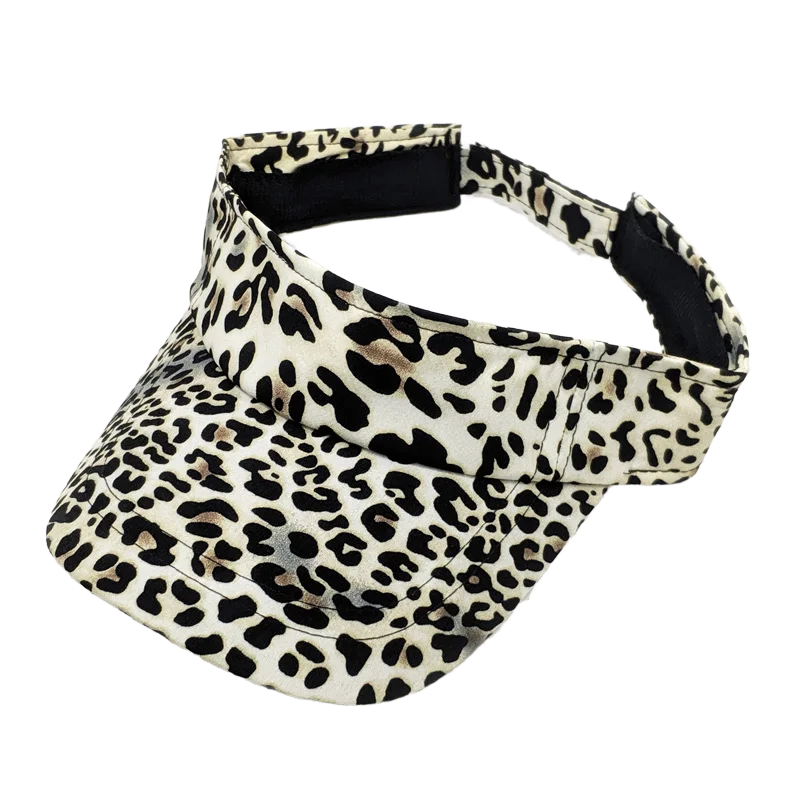 Daily Cap Fashion Summer Visor Hat Leopard Print Women Visor Cap Sun Protection for Ladies 2