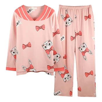 

Women's Sleepwear Letter Print Long Sleeve Long Pants Set Pajamas for Women Pajama Set Sweet O-Neck T Shirts Autumn Pijama Mujer