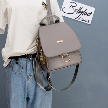 

New PU casual fashion trendy duffel bag schoolgirl backpack multi-purpose backpack cute backpack women