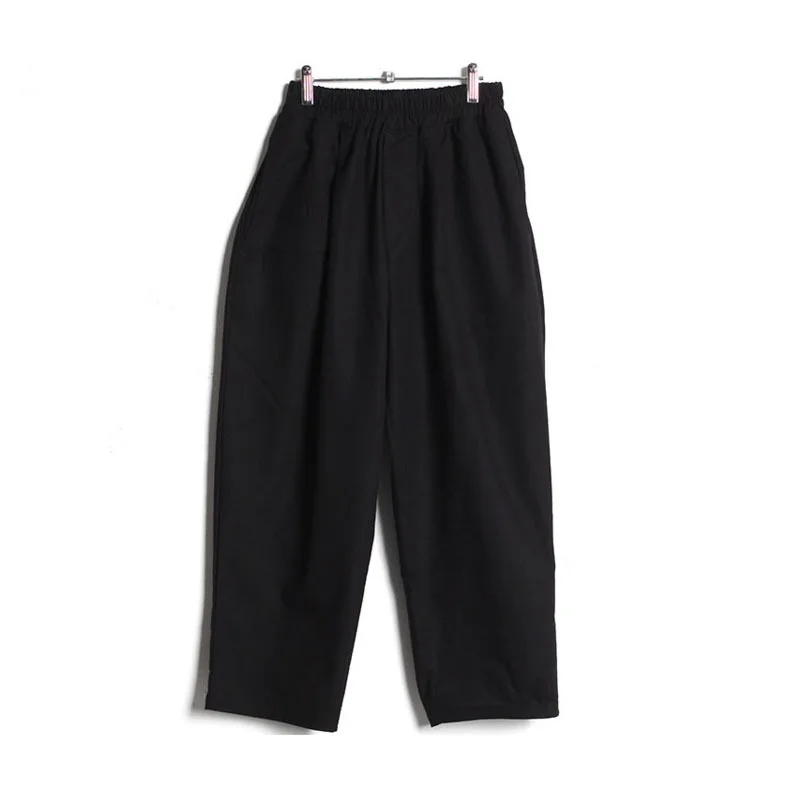Men's Harlan Pants Summer New Straight Tube Pure Color Simple Classic Loose Nine-Point Large Size Casual Pants