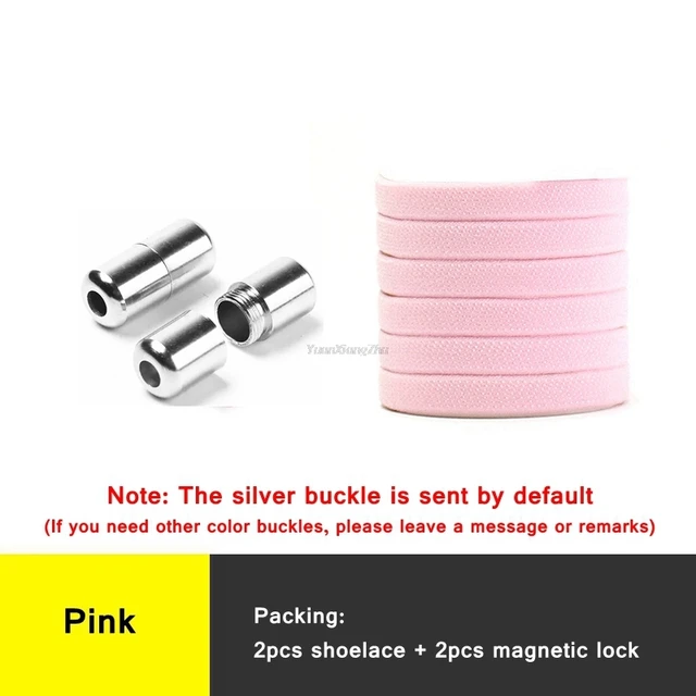 New Elastic Laces without ties Shoelaces for Sneakers Flat No Tie Shoe laces Kids Adult Quick Shoe lace Rubber Band Shoestring Pink