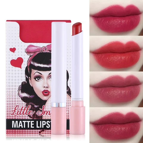 5PCS/set Lip Glaze Set Painting Series Cigarette Case Non-stick Cup Lipstick Set Gift Matte Lip Makeup Cosmetic TSLM1