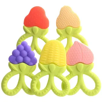 

5 Pcs Portable Eco-friendly Washable Teeth Stick Molar Rod Silicone Teether Toy for Newborns Toddlers Babies