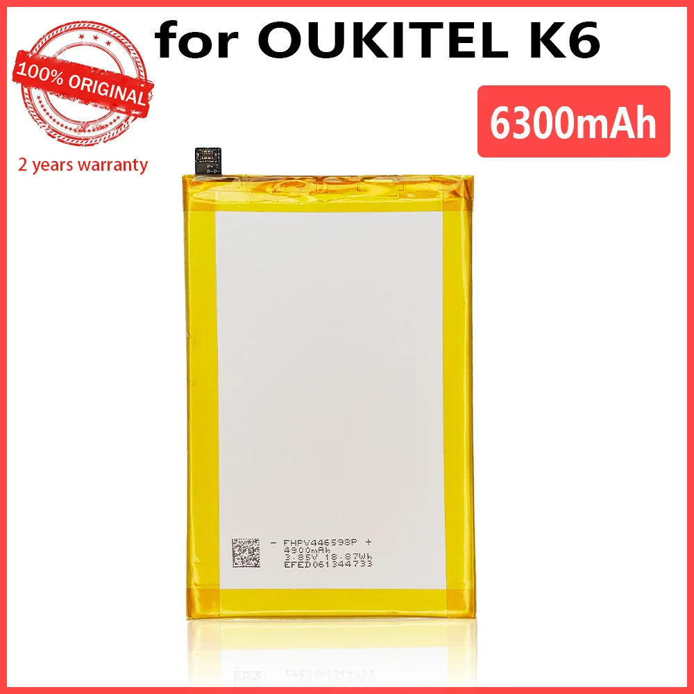 100% original 6300mah k6 bateria para oukitel