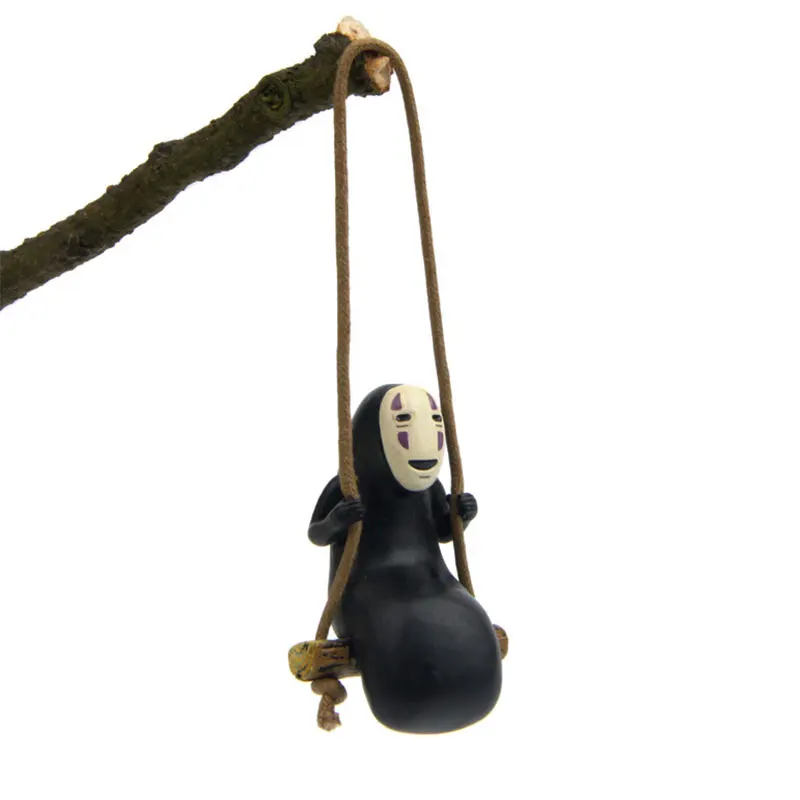 

Spirited Away No Face Man Figures Toys Keychain MiyazakiHayao Swing No Face Man Action Model Keyring Collection Decoration