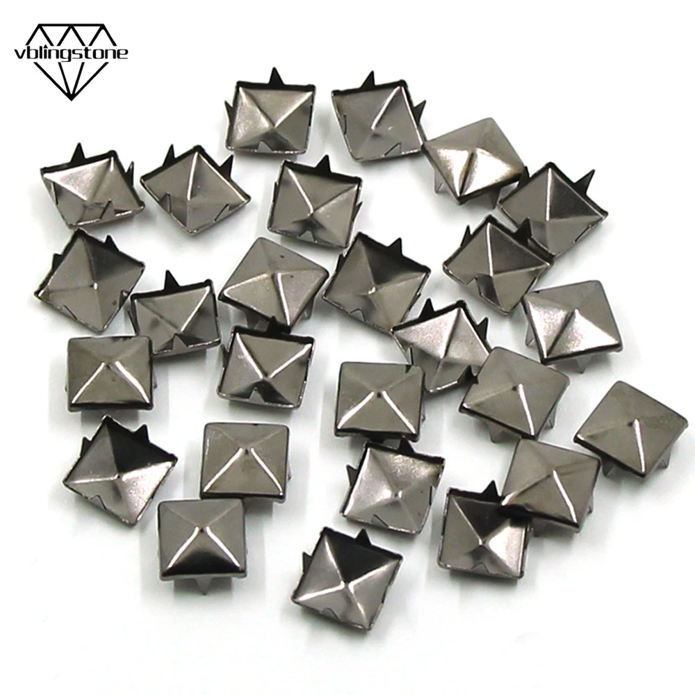 100pcs Square Rivets Studs Black Pyramid Punk Rock Shoes Mm AliExpress