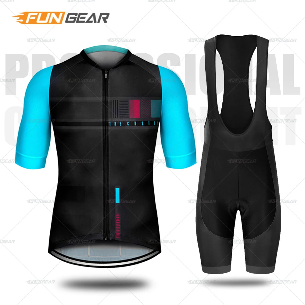 

Man Pro Cycling Clothes Riding Tights Suits Biking Clothing Race Jersey Set Fit 3D Gel Padded Bib Shorts Set for Outdoor Sport