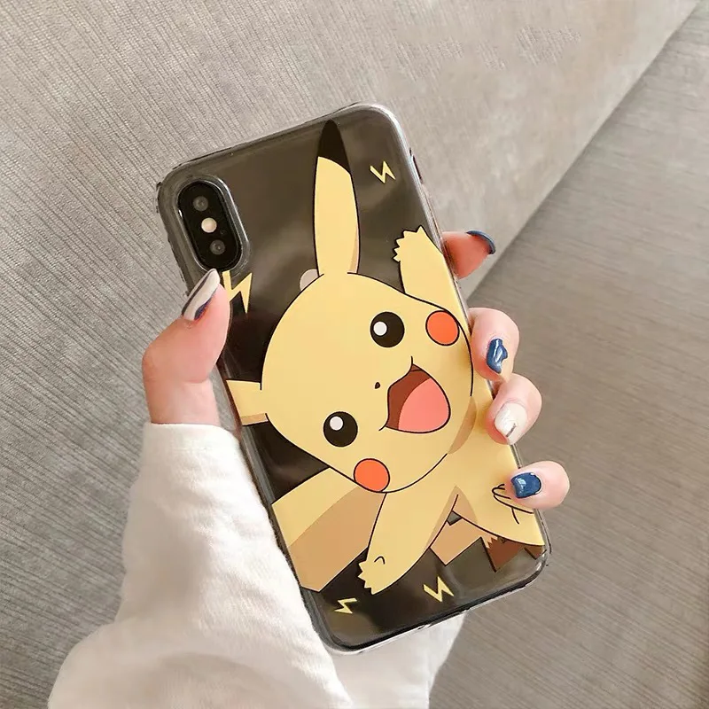 Мультяшные карманы Монстры чехол с покемонами чехол для iPhone X XS Max XR 8 7 6 Plus Мягкий Силиконовый ТПУ lightnings coque