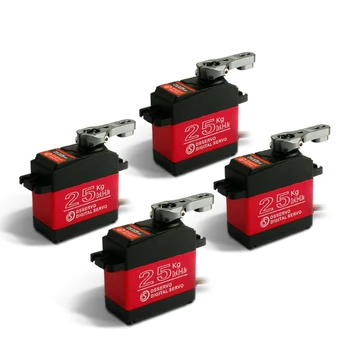 

25KG Digital Servo Full Metal Gear High Torque Waterproof for RC Car Crawler Robot Control Angle 180° -4Pcs