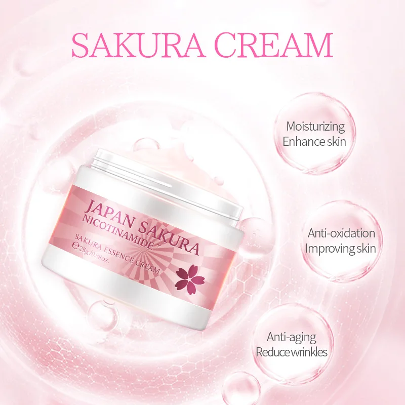 Sakura Skin Care Set Moisturizing Evening Skin Tone Face Serum Anti-aging  Wrinkle Facial Essence Nourishing Lock Water Cream - AliExpress Beauty & 