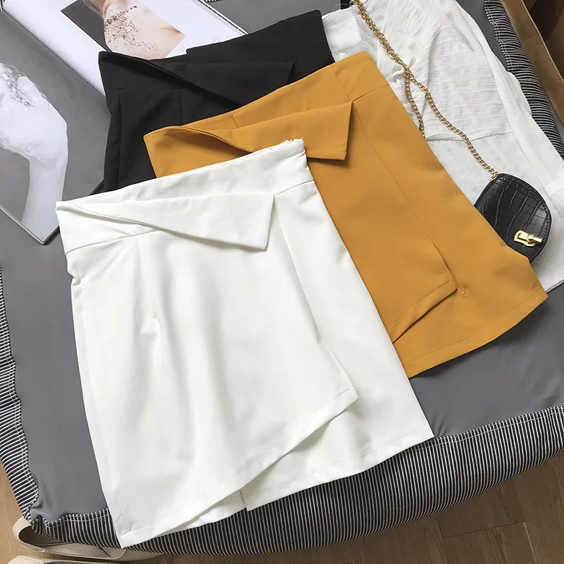 

Hong Kong Flavor Korean-style High Waist Skirt Simple Elegant Versatile A- line Short Skirt 2.18
