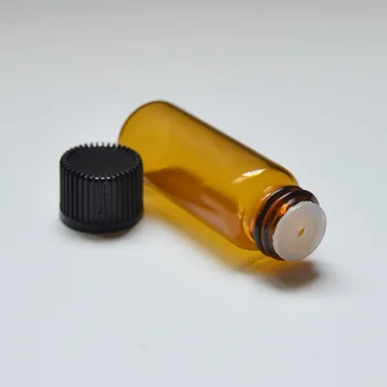 

5pcs Hot Sale 5ml Small Amber Glass Oil Bottle with Orifice Reducer and Cap Small Essential Mini Bottle