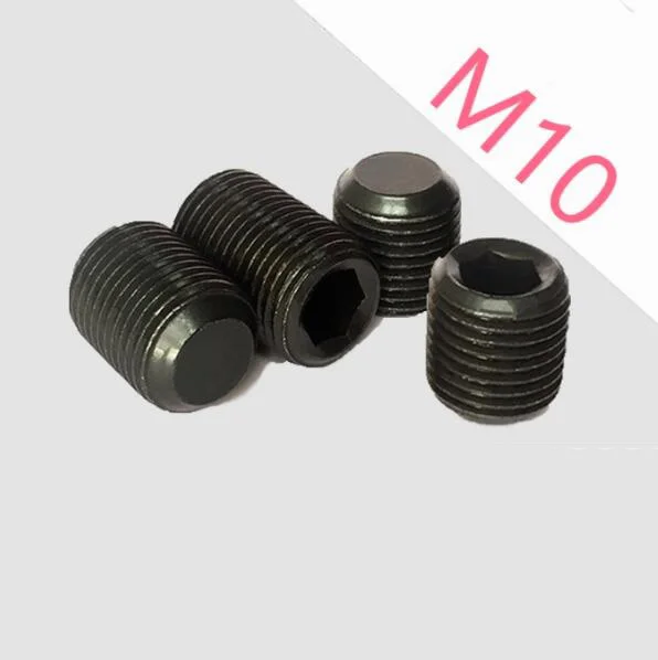 20pcs M10 allen set screws inner hex socket 1mm/1.25mm fine pitch thread bolts flat ends male screw carbon steel 8mm-30mm length |