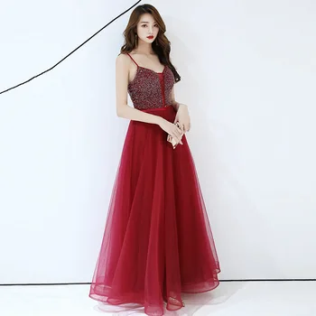 

Cocktail Dress Gengli Toast Bride 2020 New Autumn Style Modern Noble Suspender Wedding Evening Dress Female Banquet Show Thin