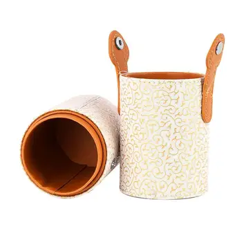 

1PC Makeup Brush Holder PU Leather Make Up Cosmetic Brush Storage Organizer Portable Case Bucket For Beauty Tools Storage