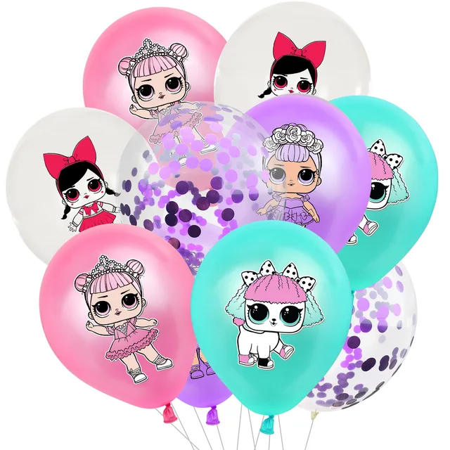 12/15Pcs  LOLs dolls Latex Balloon Set LOLs Balloon Children's Birthday Party Decoration supplies Kids birthday gifts 1
