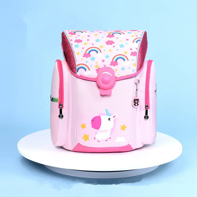 

2019 High Capacity kids school bag Cartoon Dinosaur Unicorn Zebra Backpack Boy & girl Waterproof Orthopedics Storage School Bags