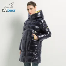 ICEbear2019 Новая зимняя женская куртка с капюшоном Женское пальто мода женская одежда высокого качества хлопок одежда бренд одежды GWD19504I