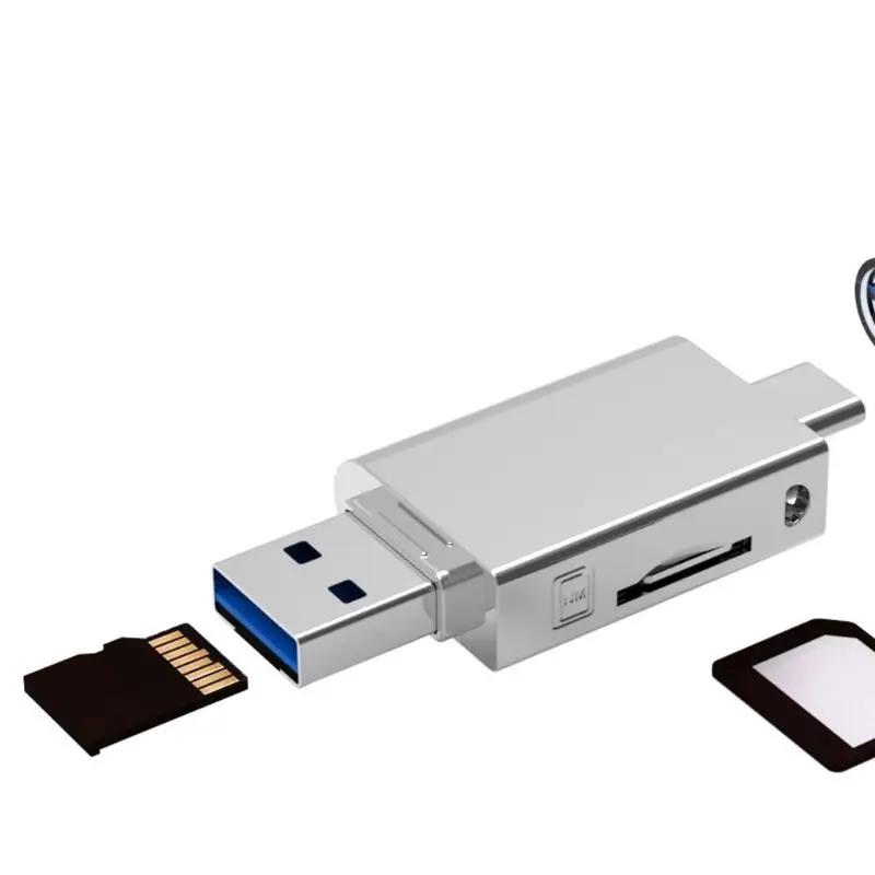 Считыватель карт 2в1 USB 3,0 type C для Micro SD TF считыватель карт памяти для huawei NM Nano Card