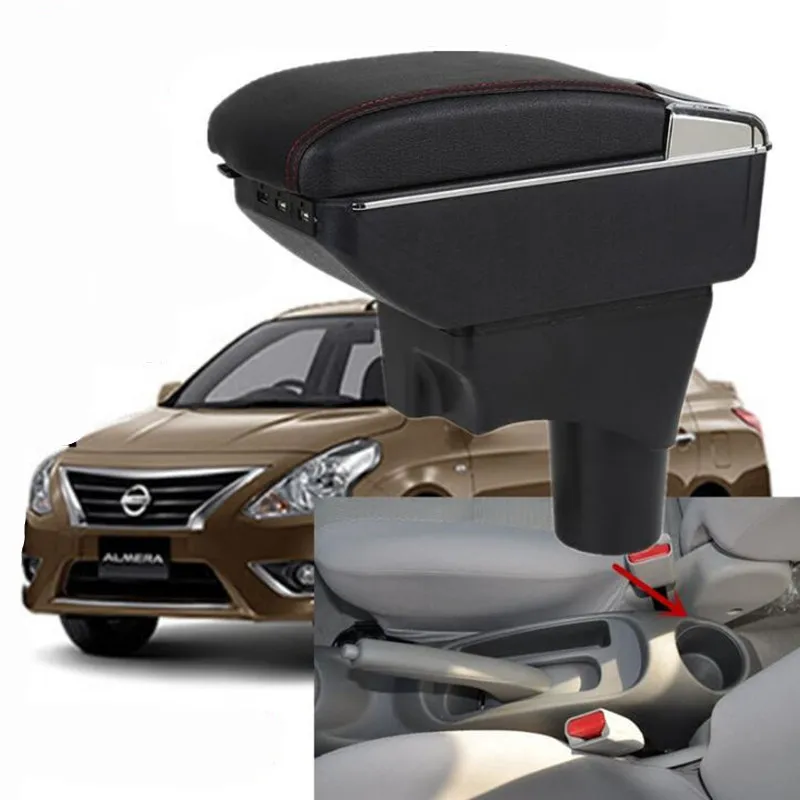 Подлокотник для Nissan March Micra K13 MK4 IV центральный контейнер хранения вещей с