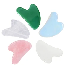 

Gua Sha Facial Tool Natural Jade Stone For Face To Lift Heart Shape Jade Daily Anti Aging Health And Skin Care Massager Tools