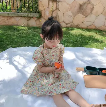 

2020 New Arrival Baby Girls Printed Dress Summer Kids Girls Dresses 2-7 Years