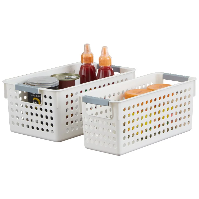 

New Desktop Assortment Blue Household Plastic Storage Box Snack Basket Trolley Shelf
