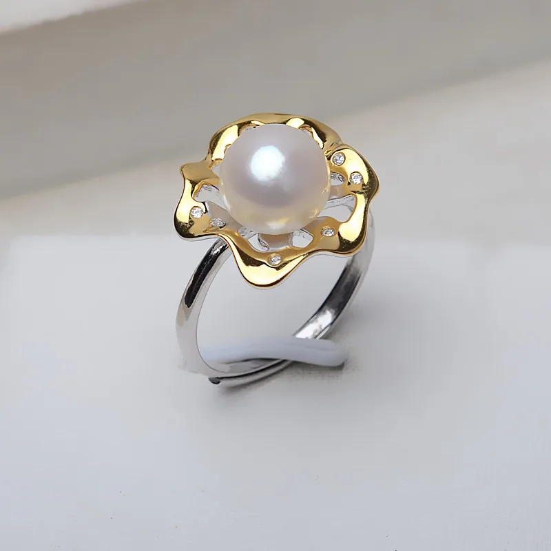 MeiBaPJ New Arrival Fashion Real Natural Freshwater Pearl Ring Fine 925 Sterling Silver Jewelry For Women | Украшения и