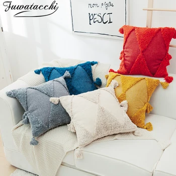 

Fuwatacchi Pillow Cover Square Decorative Pillows Home Decor Velvet Cushion Cover For Living Room Bedroom Living Room Decoration