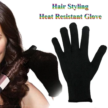

Heat Resistant Glove Hair Styling Blocking Curling Styling Hand Skin Care Protector Gloves Curly double-sided hairdressing tools