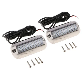 

Pack of 2pcs 27 LED Red Underwater Boat Transom Light Anchor Stern Lights