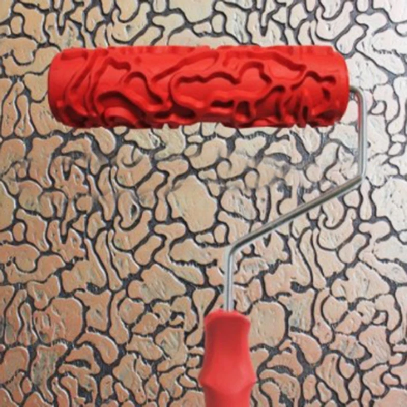 7 Inch Decorative Paint Roller Pattern Embossed Texture Painting Tools for Wall Airless Pintura Machine Household Brush Rubber 5