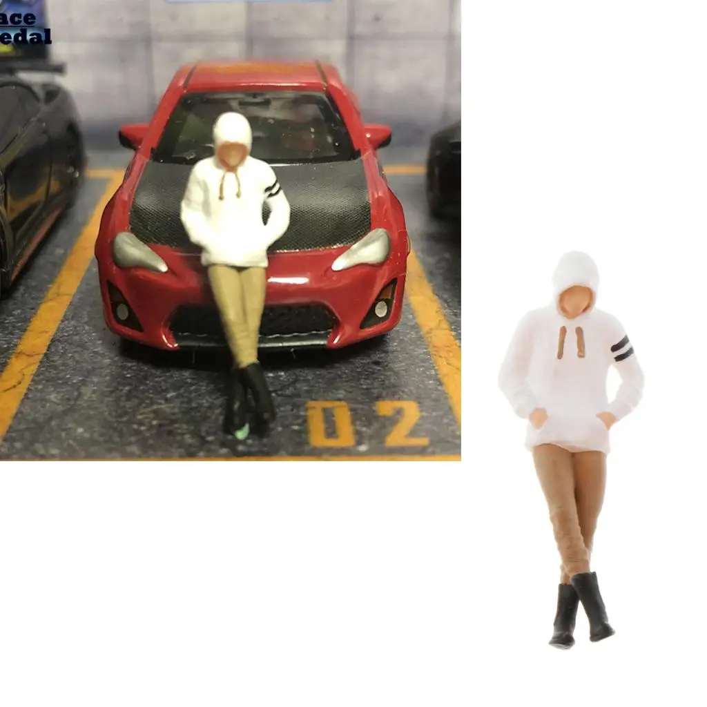 1/64 Model Street Greeting Scenes Man Figure Dolls Building Table Decor Resin Model Movie Character Doll Action Figure Shows