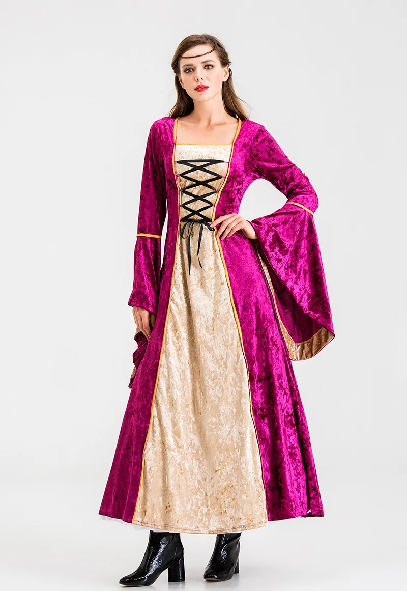 women medieval retro palace princess dress performan