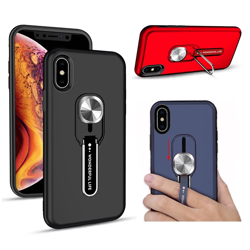 Чехол для телефона iPhone 11 Pro максимальный чехол Гибридный ремешок пальца кольцо