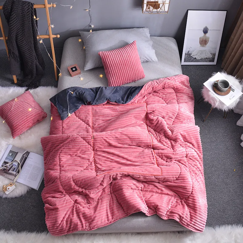 Однотонное летнее стеганое одеяло с кристаллами, бархатное одеяло, Автомобильная подушка, подушка двойного назначения, кондиционер, детский подарок, мягкий, дышащий, серый