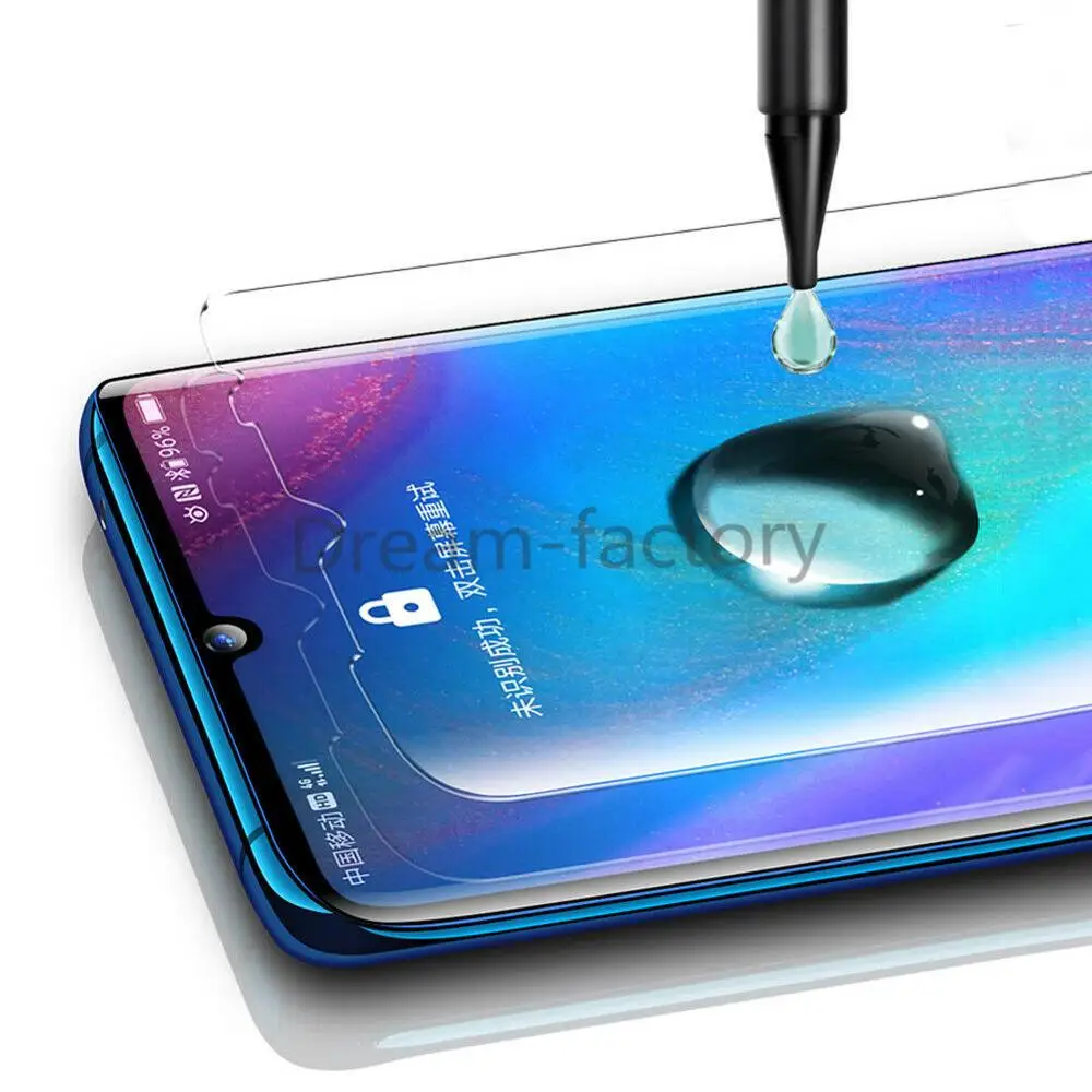УФ лампа с жидким стеклом для Huawei P30 P40 Pro Mate 20 30 One Plus 7 8 50 шт.|Защитные стёкла и