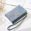 Women Short Wallet Cute Bird Tree Pattern Design Girls Zipper Coin Purse Ladies ID & Credit Card Holder PU Small Clutch Bag 1