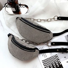 Натуральная кожа горный хрусталь кристалл Кроссбоди сумки на плечо поясная сумка нагрудная талия пояс женские сумки