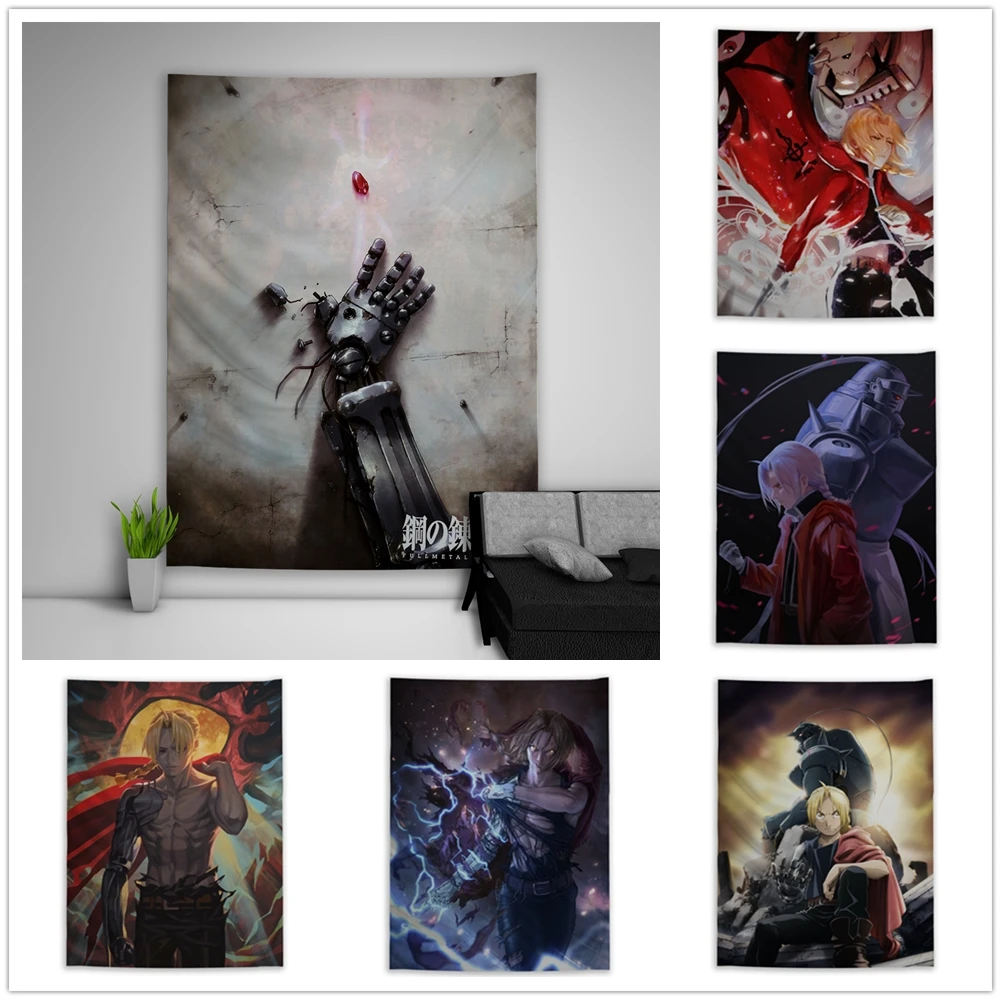 

Fullmetal Alchemist Edward Alphonse Elric Tapestry Art Wall Hanging Sofa Table Bed Cover Home Decor Poster