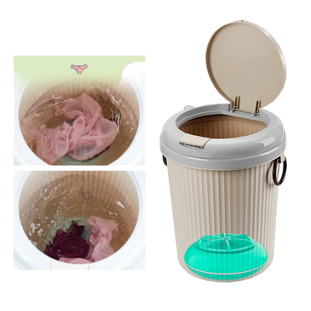 Portable 8L Automatic Washing Machine USB Charging Mini Cleaning Machine Clothes Washer for Pants Socks Underwear Home Travel