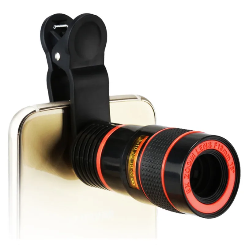 Мобильный телефон камера телескоп объектив с зажимом для iPhone/телефон объектив DSLR универсальный продукт может обеспечить HD 8x оптический зум